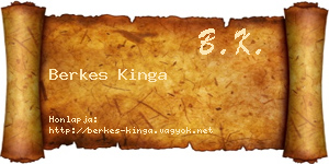 Berkes Kinga névjegykártya
