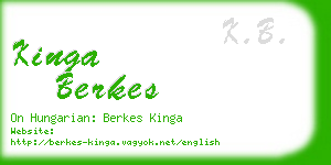 kinga berkes business card